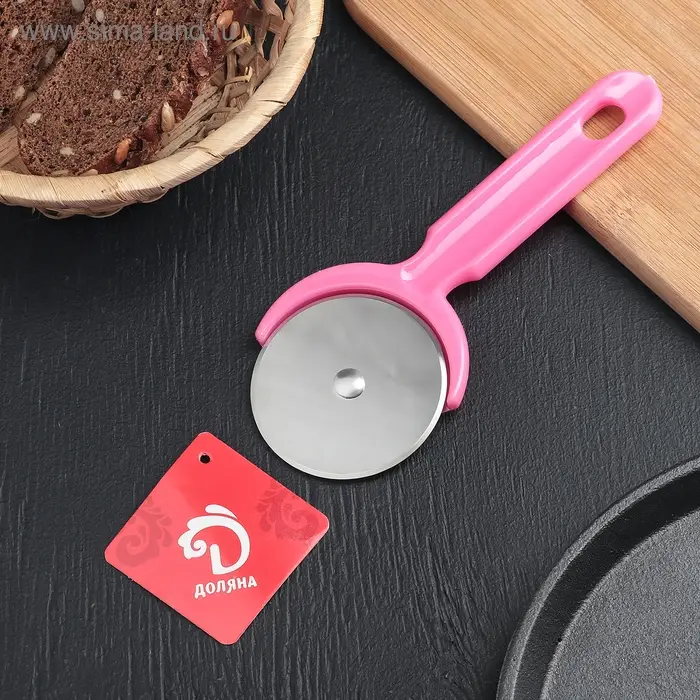 Нож для пиццы и теста Доляна &laquo;Наклон&raquo;, 16,5 см, цвет МИКС