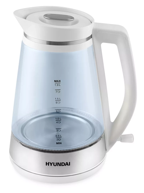 Чайник HYK-G3037 1,9л 3000Вт белый (стекло)