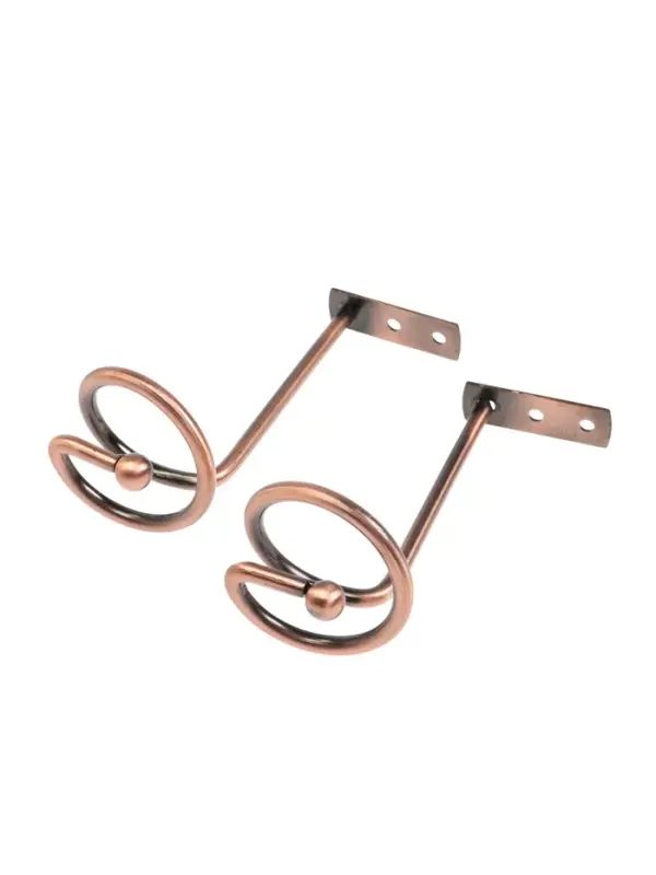 Крючок - держатель для штор на стену CAPPIO KS044, металлический, цвет медь, 2 шт