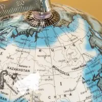 Глобус сувенирный 18х15х33 см, подставка металл