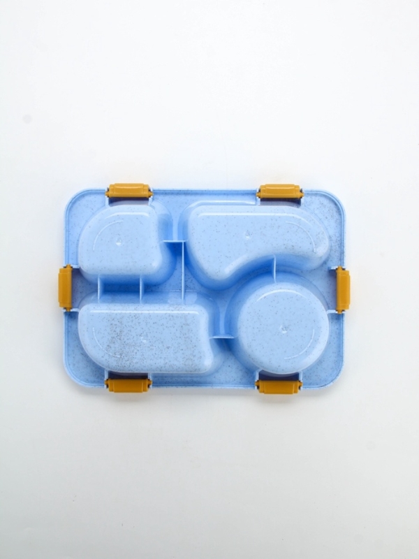 Ланч - бокс с 4 секциями &laquo;Наслаждаюсь&raquo;, 23 х 17 х 5,5 см, голубой