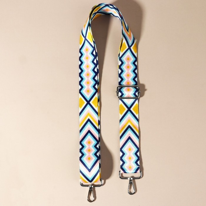 Ручка для сумки &laquo;Орнамент&raquo;, стропа, 135 &plusmn; 3 &times; 3,8 см, цвет разноцветный