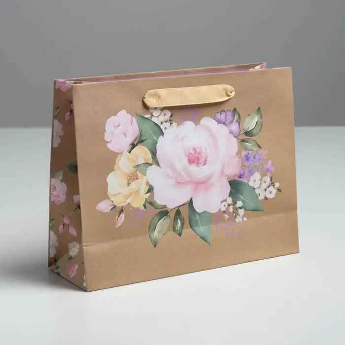 Пакет подарочный крафтовый, упаковка, &laquo;Самой Лучшей&raquo;, MS 23 х 18 х 10 см