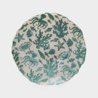 Блюдо для подачи "Дельмар" 33 см, цвет бирюзовый