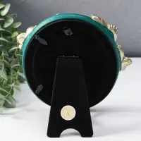 Фоторамка полистоун 10х15 см "Ирисы" зелёная с золотом 15,5х2,5х18 см