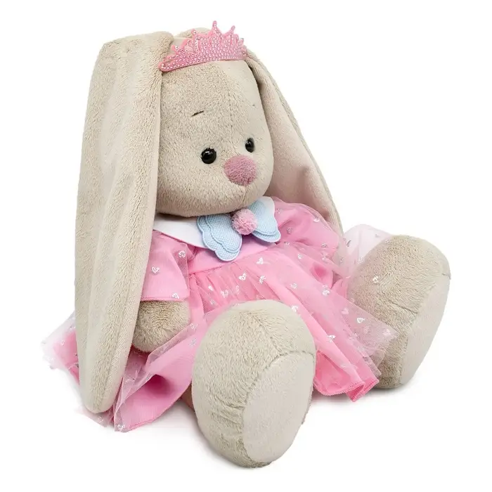 Мягкая игрушка "Зайка Ми в платье и розовой диадеме", 18 см SidS-680