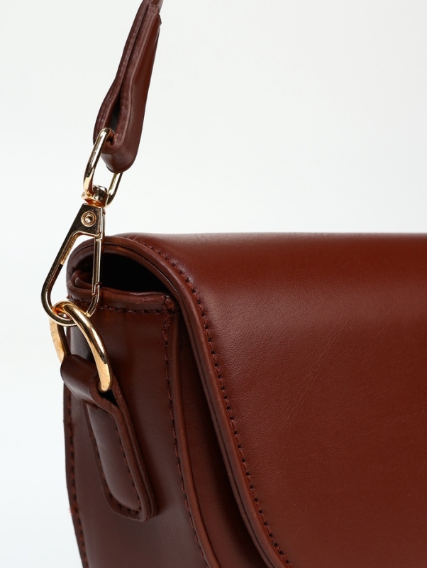 Сумка женская мессенджер на молнии, цвет красно-коричневый