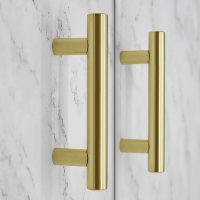 Ручка рейлинг ТУНДРА BISTRO,  d=12 мм, м/о 96 мм, цвет золото, 4 шт