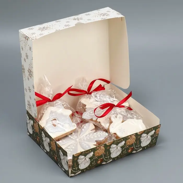Коробка для кондитерских изделий &laquo;Новогодний шик&raquo;, 17 х 20 х 6 см
