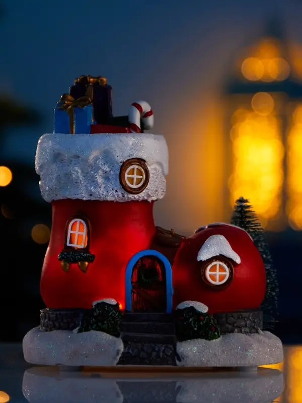 Фигура светодиодная "Волшебный сапожок" 13х11 см, 4 LED, LR41x3 (в компл), Т/БЕЛЫЙ