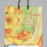 Пакет "Вдохновение", полиэтиленовый с пластиковой ручкой, 38 х 45 + 3 см, 90 мкм