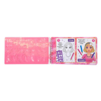 Книга с наклейками и трафаретами &laquo;Альбом визажиста&raquo;