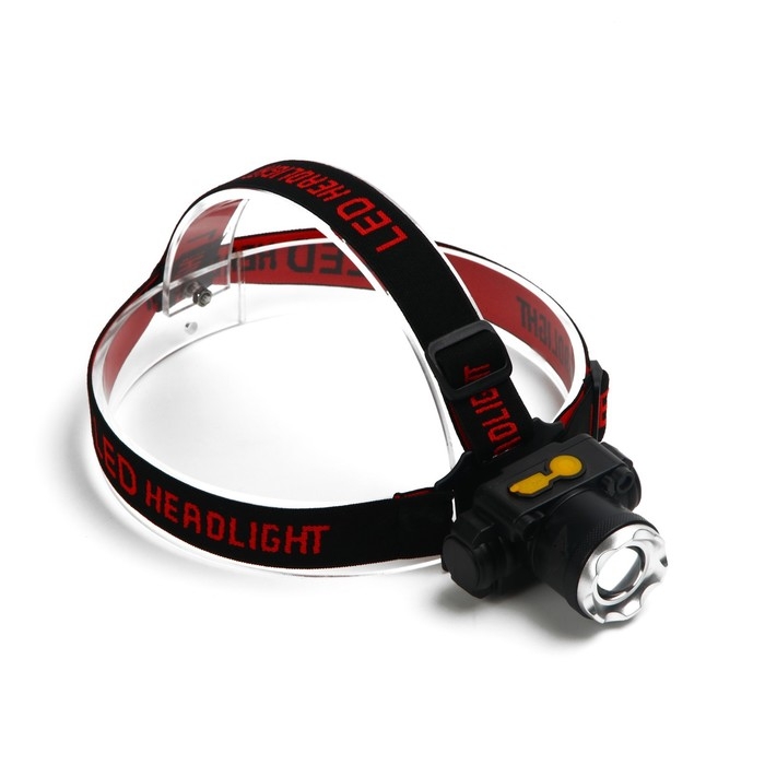 Фонарь налобный, аккумуляторный "Мастер К.", 5 х 8 см, 2 режима, USB