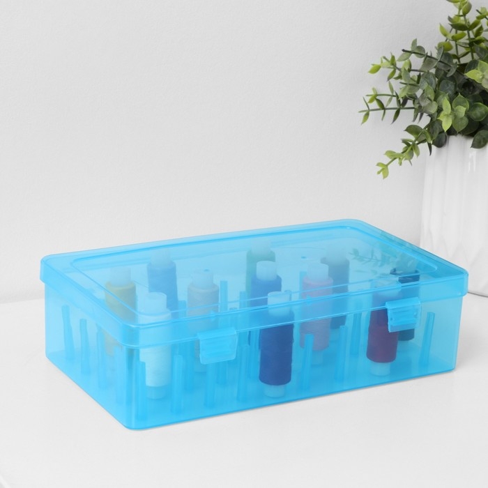 Органайзер для хранения ниток, 42 отделения, 23,5&times;13,5&times;6,5 см, цвет МИКС