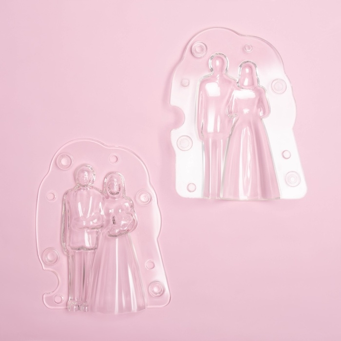 Молд для заливки шоколада KONFINETTA &laquo;Молодожёны&raquo;, пластик, 13.5&times;9.5&times;4.6 см, прозрачный