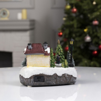 Светодиодная фигура &laquo;Новогодний город&raquo; 19 &times; 17 &times; 13 см, полистоун, батарейки ААх3 (не в комплекте), USB, свечение тёплое белое