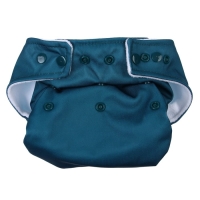 Многоразовый подгузник, 3-15 кг, флис, цвет темно зеленый, Крошка Я