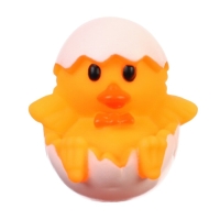Набор резиновых игрушек для ванны &laquo;Мыльница: Уточка с детишками&raquo;, 15 см, с пищалкой, 4 шт, Крошка Я