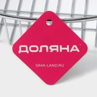 Полка для ванной Доляна, угловая, на вакуумных присосках, 19&times;19&times;5,5 см, цвет хромированный