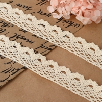 Кружево вязаное, 25 мм &times; 15 &plusmn; 1 м, цвет бежевый