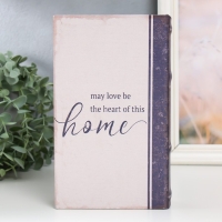 Сейф-книга дерево кожзам "Пусть любовь будет сердцем этого дома" 21х13х5 см