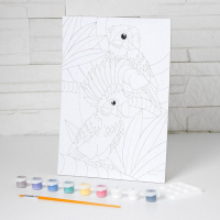 Картина по номерам для детей &laquo;Попугаи&raquo;, 20 х 28,5 см