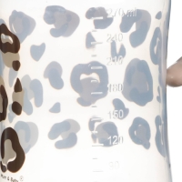 Бутылочка для кормления, широкое горло, средний поток от 3 мес., 270 мл., &laquo;Леопард&raquo;, M&B