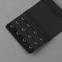 Застёжка-удлинитель для бюстгальтера, 3 ряда, 4 крючка, 7,5 &times; 10 см, 3 шт, цвет белый/бежевый/чёрный