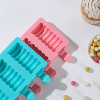 Форма для мороженого &laquo;Моника&raquo;, силикон, 38&times;11&times;2 см, 8 ячеек (6,6&times;3,4 см), цвет МИКС