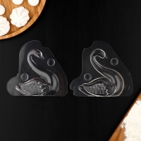 Молд для шоколада KONFINETTA &laquo;Лебедь&raquo;, 13&times;4,7&times;14,5 см, цвет прозрачный