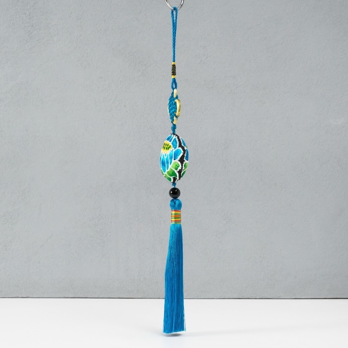 Подвеска текстиль "Лотос" голубая 2х10х29 см