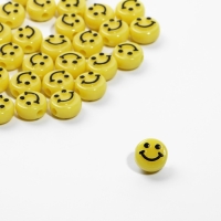 Бусина из акрила &laquo;Смайл&raquo;, 0,9&times;0,4 см, (набор 10 г), цвет жёлтый