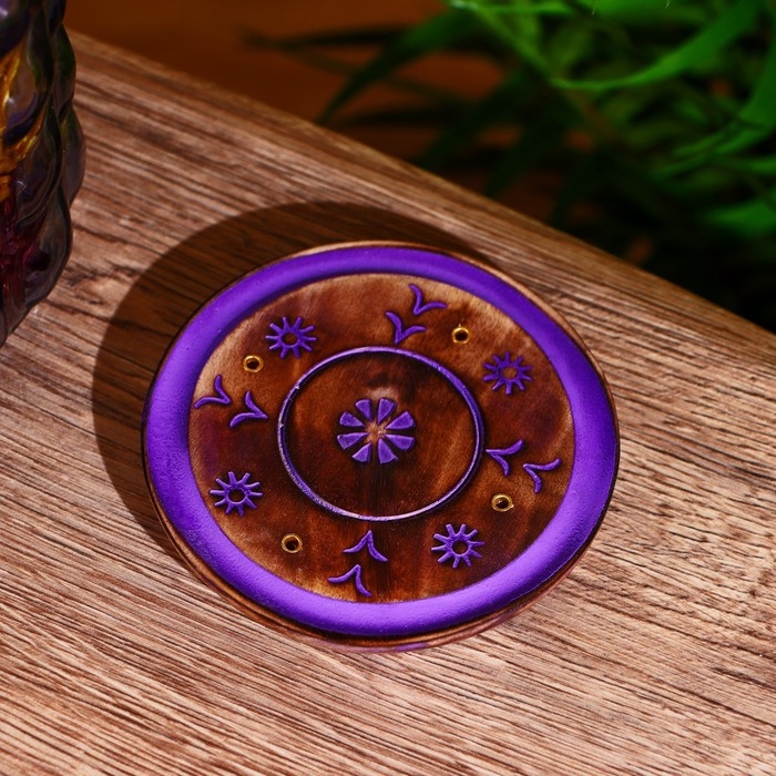 Подставка под благовония "Небесное счастье" 10х10х1 см МИКС