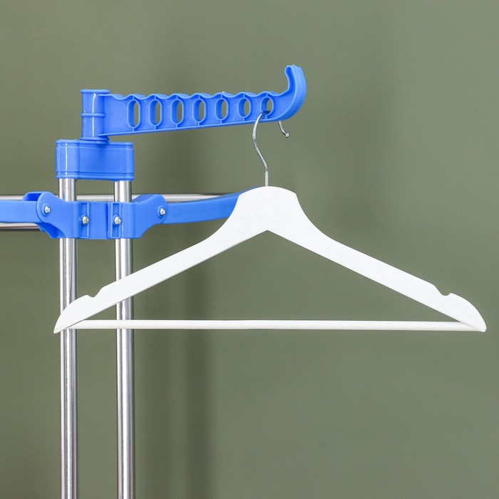 Сушилка для белья напольная 3-х уровневая Доляна, 75(126)&times;64&times;170 см, рабочая длина 16 м, на колёсах, нержавеющая сталь