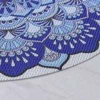 Салфетки сервировочные на стол Доляна &laquo;Силия&raquo;, d=38 см, 4 шт, цвет синий