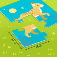 Набор 3 в 1 &laquo;Жители леса&raquo;: 12 пазлов, книга с наклейками, раскраска