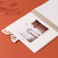 Фотоальбом на спирали 20 листов "Котики в окне" объёмный элемент + 4 вкладки 24х24 см