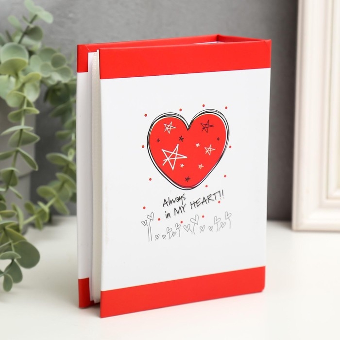 Фотоальбом на 96 фото 10х15 см "Сердца, любовь" МИКС 16,5х12,5х5 см