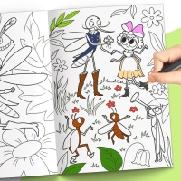 Большая раскраска &laquo;Сказки Корнея Чуковского&raquo;, 68 стр., формат А4