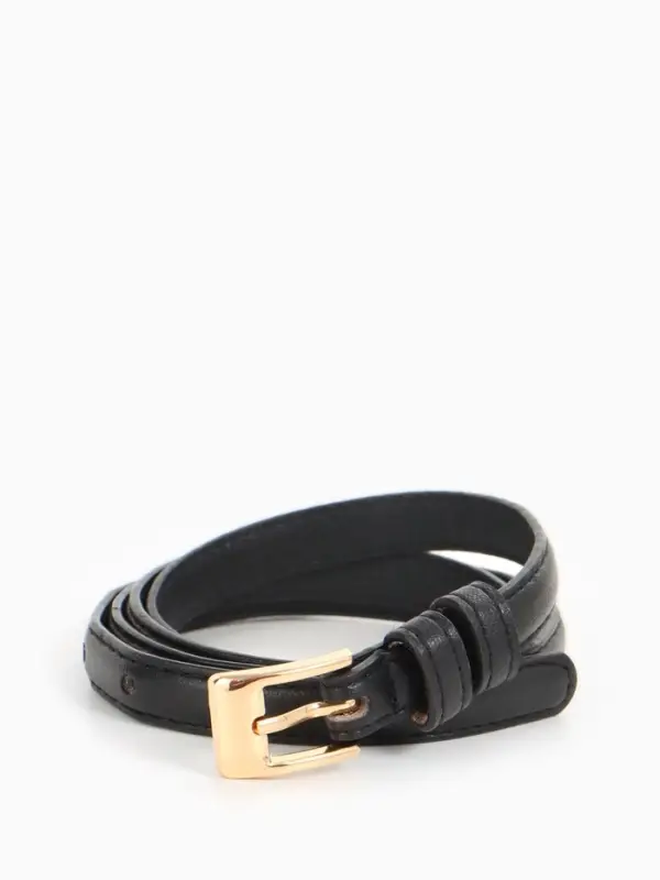 Ремень жен 02-01-01-01, Март2501, 1,3*0,3*110 см, без винта, пряж золото, 1 прокол,