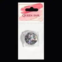 Пайетки для декора &laquo;Звёздная ночь&raquo;, голографические, серебристый