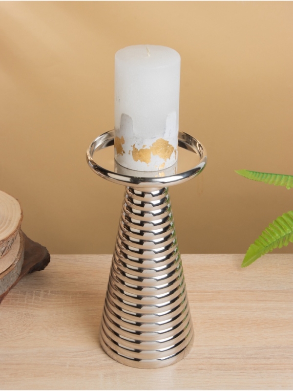 Подсвечник "Флэйм" 12х12х22,5 см, алюминий