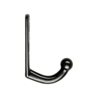 Крючок мебельный ТУНДРА TKO001, однорожковый, черный, 50 шт.