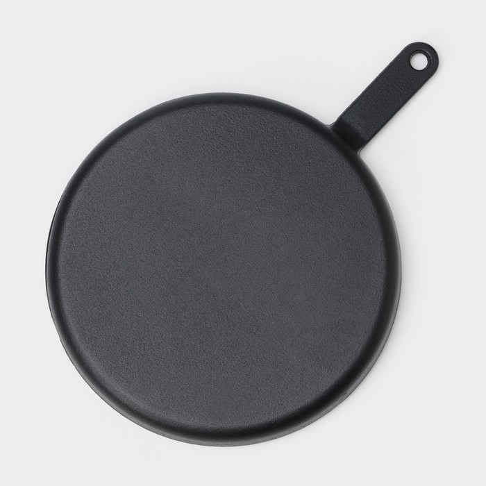 Сковорода блинная чугунная &laquo;Круг&raquo;, d=24 см, чугунная ручка