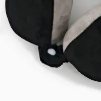 Подушка для путешествий бархатная формовая "Недоступен", черная