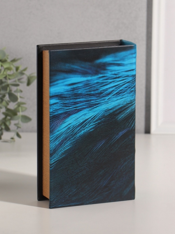 Сейф-книга дерево кожзам "Птицы. Зимородок" 21х13х5 см