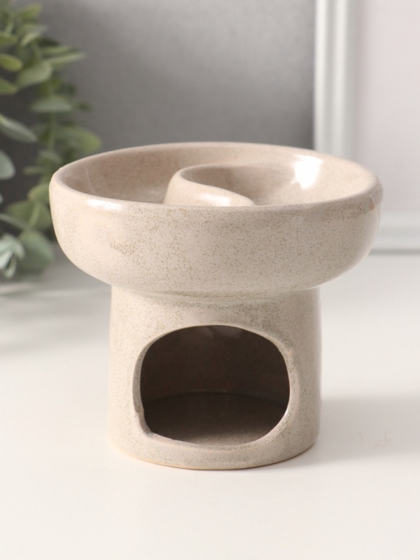 Аромалампа керамика "Меридиан" белый песок 11,5х11,5х10 см