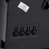 Часы электронные настенные, календарь термометр, 36.2 х 15.5 см, красные цифры 10 х 4.5 см   1076627