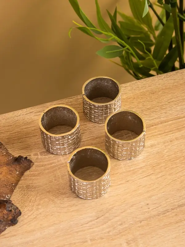 Кольца для салфеток (набор 4 шт) алюминий 15х12,5х5 см