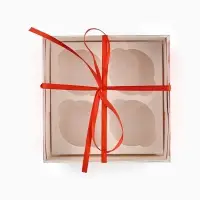 Коробка для капкейка &laquo;Счастливого нового года!&raquo;, 16&times;16&times;7.5 см